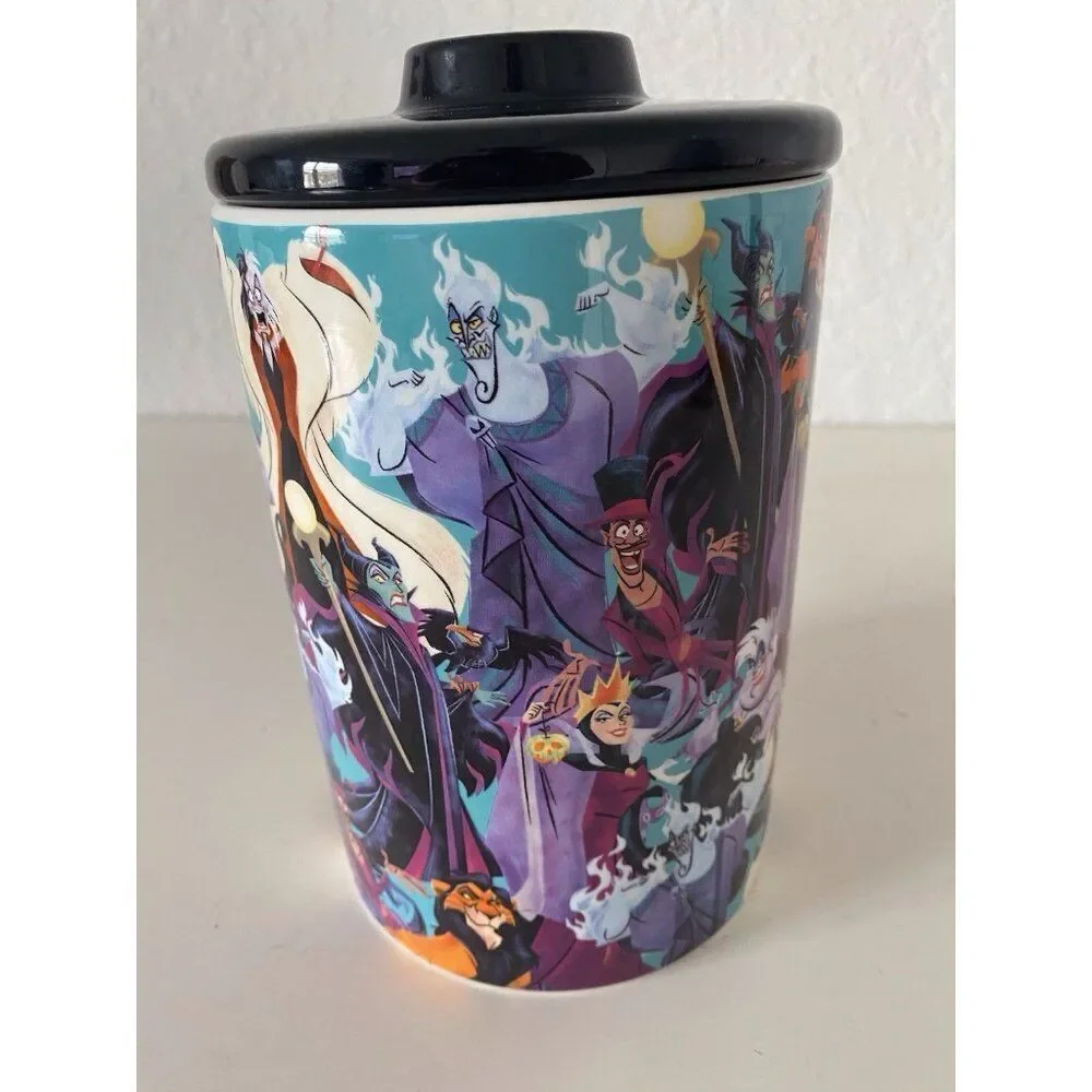 Disney Villains‎ Ceramic Cookie Jar Canister Halloween Maleficent Cruella Scar